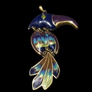 Vintage Colorful Toucan Pendant